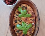Foto del paso 2 de la receta: Pastel de queso, tomates secos y olivas negras 🧀 🍅 🖤
