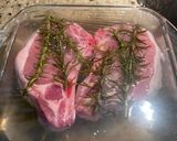 A picture of step 1 of Pork chops with lemon garlic and spinach cream pasta.