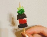 A picture of step 2 of BBQ-Style Cute Miniature Skewers.