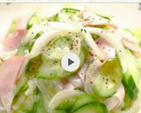 A picture of step 10 of Cucumber, Onion, and Ham Marinated Salad.