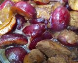 A picture of step 13 of Pork Shoulder with Mustard, Spiced Plums, and Orange Sweet Potato Mash.
