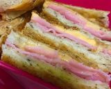 A picture of step 5 of Ham & Cheddar Cheese Sandwich.