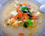 Tárkonyos csirkeraguleves gazdagon recept fázis 7 fotója
