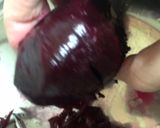 A picture of step 1 of Beetroot Bunt Dhokla.