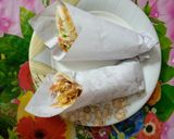 A picture of step 8 of Chicken Tikka shawarma.