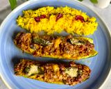 Foto del paso 9 de la receta Calabacines rellenos y arroz a la cúrcuma fresca