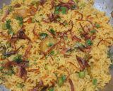 A picture of step 4 of Aloo-Matar Ande Ki Tahari.