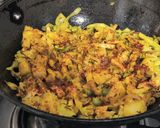 A picture of step 5 of Cabbage aloo matar ki sabzi.