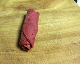 A picture of step 5 of Beetroot Rose Mathri.