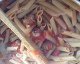 A picture of step 5 of Sausage and Tomato Penne Pasta.