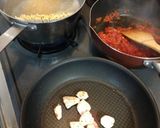 A picture of step 3 of 15 Minute Chicken Pasta in a Garlic Tomato Sauce.