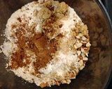 A picture of step 2 of Rhubarb Crumble.