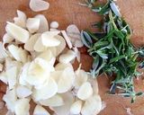 A picture of step 5 of Fava Bean Paste with Rosemary and Garlic.