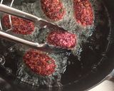 A picture of step 5 of Red Beet Falafel.