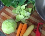 A picture of step 2 of Kohlrabi Apple Slaw.