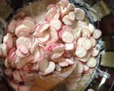 A picture of step 1 of Creamy Radish Salad.