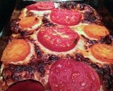 A picture of step 6 of Towering Tofu Lasagna with Eggplant and Zucchini.