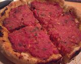 A picture of step 14 of Chicago-style Deep Dish Pizza .