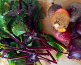 A picture of step 1 of Beet Salad with Orange Vinaigrette.