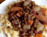 A picture of step 16 of German Lentil Stew with Spätzle Noodles (Linsen mit Spätzle).