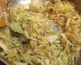 A picture of step 2 of Sauerkraut Spätzle.