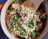 A picture of step 6 of Brown Rice with Green Peas.