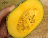 A picture of step 1 of Roasted Winter Squash with Cinnamon and Nutmeg.