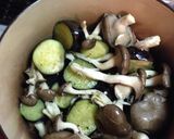 A picture of step 3 of Sautéed Eggplant and Mushrooms with Herbs.