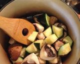A picture of step 4 of Zucchini and Mushrooms Sautéed with Basil.