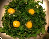 A picture of step 4 of Kale and Eggs with Tarragon.