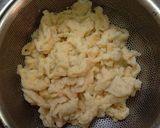 A picture of step 14 of German Lentil Stew with Spätzle Noodles (Linsen mit Spätzle).