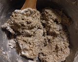 A picture of step 2 of 100% Whole Grain Rye Sourdough Brötchen (German Rye Rolls).