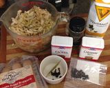 A picture of step 1 of German Stewed Sauerkraut with Sausages.
