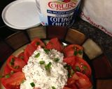 A picture of step 3 of Tomatoes and Cottage Cheese.