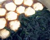 A picture of step 8 of Japanese Chicken Tsukune and Wakame Stew.