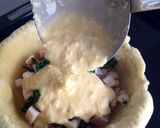 A picture of step 12 of Quiche Lorraine with Spinach and Bacon (small version).