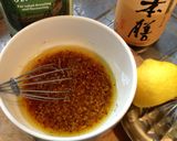 A picture of step 1 of Lemon Mustard and Soy Sauce Vinaigrette Dressing.