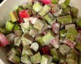 A picture of step 5 of Rhubarb Crumble.
