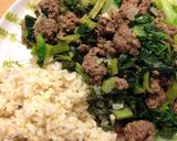 A picture of step 8 of Ground Bison and Asian Greens Stir-fry.