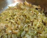 A picture of step 3 of Sauerkraut Spätzle.