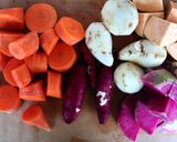 A picture of step 1 of Root Vegetable Stew with Red Wine (Vegan).