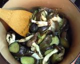 A picture of step 4 of Sautéed Eggplant and Mushrooms with Herbs.