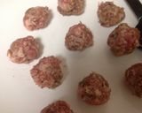 A picture of step 1 of One-Pot Tomato Pasta with Fennel Sausage Meatballs.
