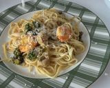 Foto del paso 11 de la receta: Espaguetis con langostinos y atún