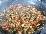 Calabaza rellena con verduras