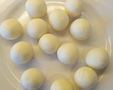 A picture of step 3 of Gulab Jamun made of milk powder.