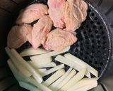 氣炸雞翼佐薯條&蔬菜(15分鐘上菜)的食譜步驟2照片