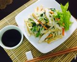 Hình bước làm 11 của món Bún gạo xào chay
