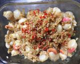 Hình bước làm 6 của món Sò điệp xào sả ớt