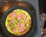 Hình bước làm 4 của món Trứng "pizza"